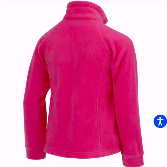 EUC Girls Columbia Bright Pink Zip Up Size Large - Picture 2 of 13